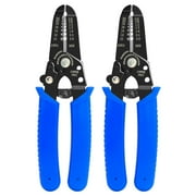 VCELINK Precision Wire Stripper and Cutter with Safety Lock, Wire Stripping Cutting Tool for 10-22 AWG Solid and Stranded Wires 2Pack