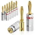 thumbnail image 1 of VCELINK Speaker Banana Plugs 6 Pairs/12 Pcs, 24K Gold Plated Dual-Screw Type Speaker Connector, 1 of 8