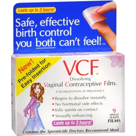 VCF Vaginal Contraceptive Films 9 Each (Pack of 6)