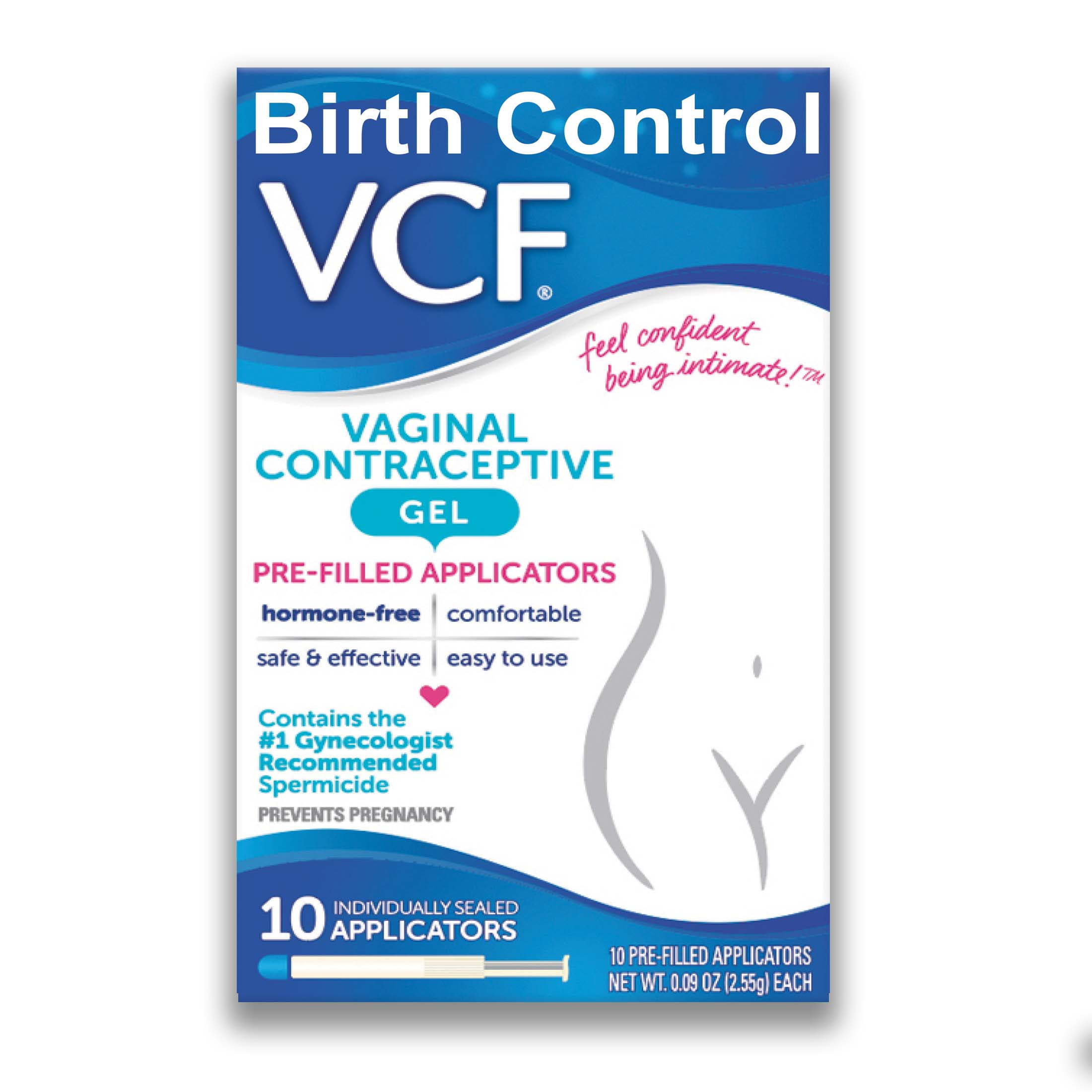 VCF Vaginal Contraceptive Pre-Filled Gel Applicators - 10 ct