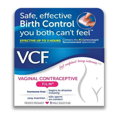 VCF Vaginal Contraceptive Spermicide Film, 9 Count