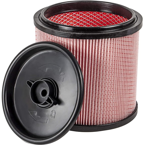 VCFF Fine Dust Cartridge Filter & Retainer, Fits Vacmaster 5 to 16 Gallon Wet/Dry Vacs ,VCFF 37011 Pack