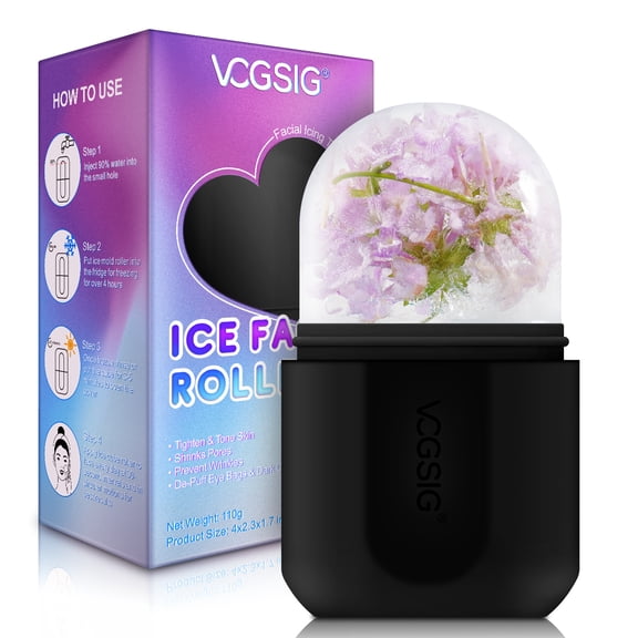 VCGSIG Silicone Ice Roller Mold for Face – Reusable DIY Facial Ice Ball Maker with Ergonomic Grip – Leak-Proof & Easy Release Tool for Eye Bags, Double Chin & Skincare, Ideal Gift for Women
