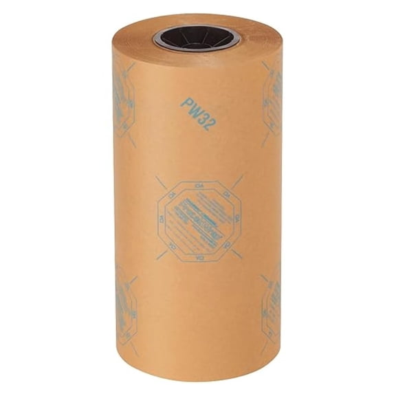 VCI Paper 35# Industrial Roll - 12" x 200 yd (VCI1235) - Volatile Corrosion Inhibiting Paper for Metal Protection - Rust Preventative Wrap