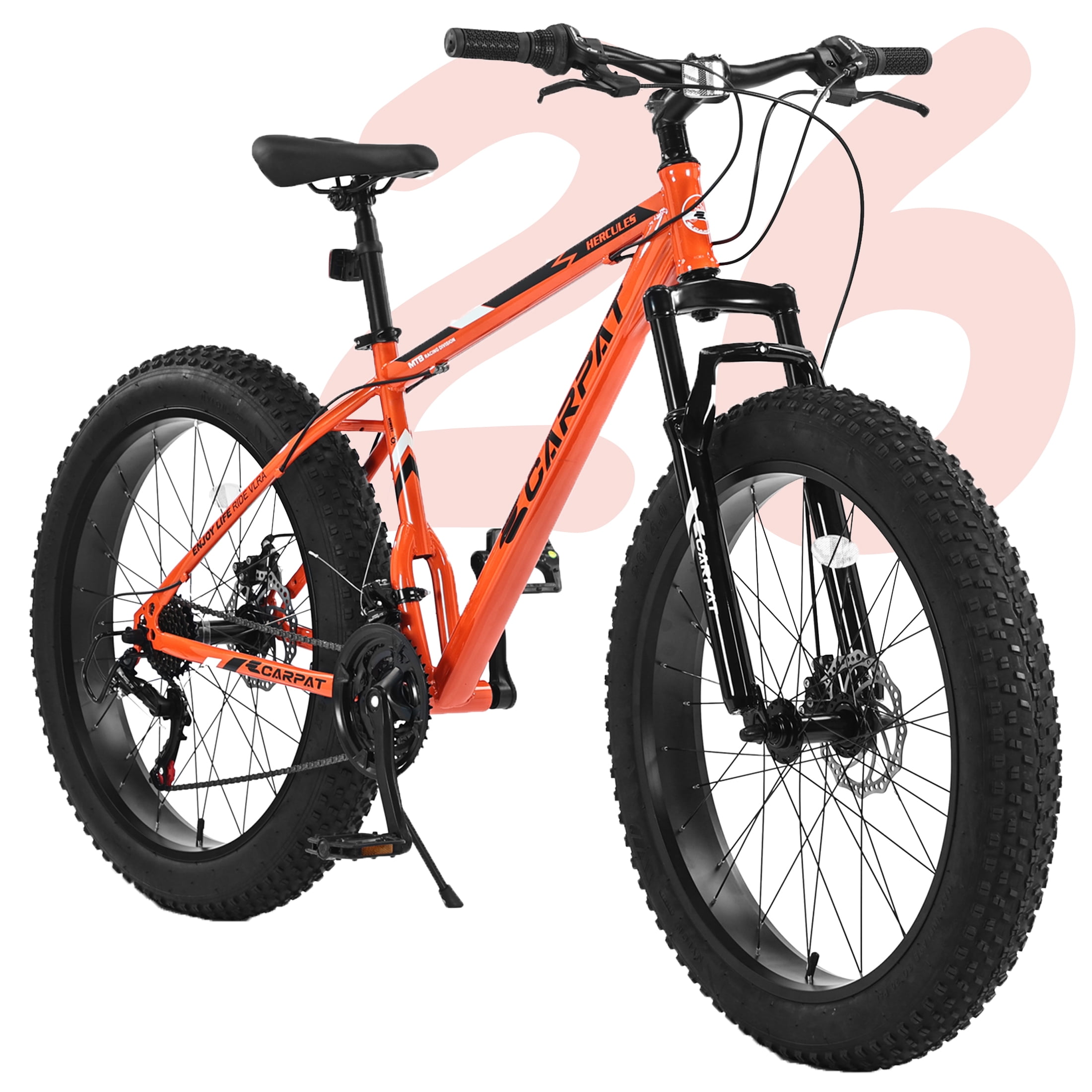 VCITN Mountain Bike 20/24/26 Inch, 3/4" Wide Fat Tire Snow Mountain