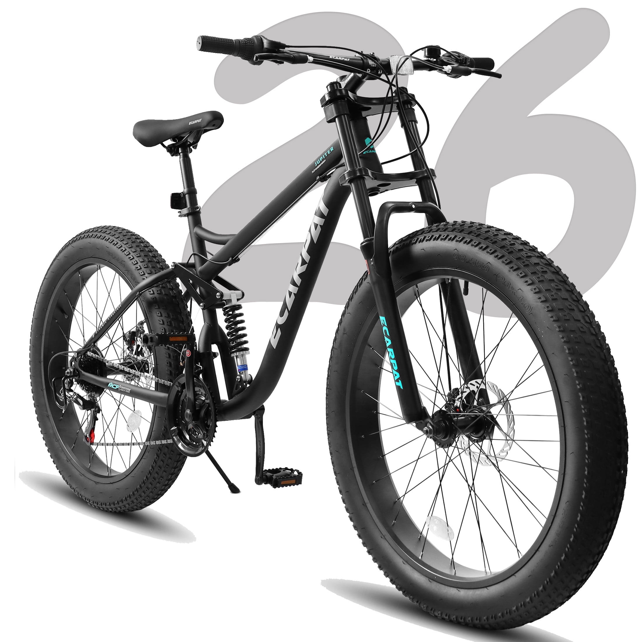 VCITN Mountain Bike 26 Inch, 3/4" Wide Fat Tire Snow Mountain Bikes, 26