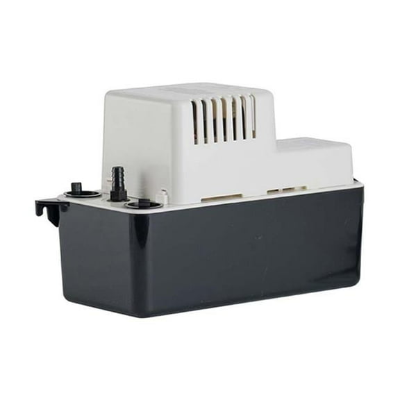 VCMA-20ULST Series 230V 50-60 Hz Automatic Condensate Removal Pump with Safety Switch & Tubing, 0.5 gal ABS Tank - 6 ft. Cord
