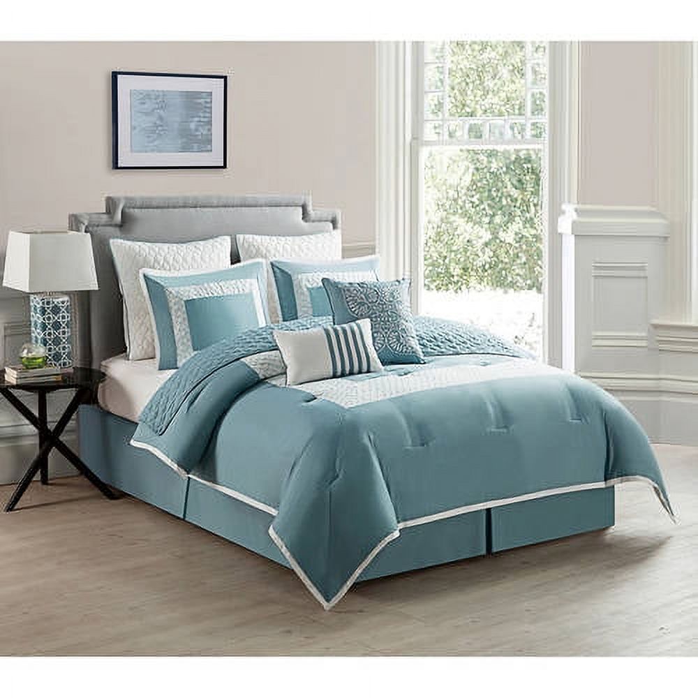 VCNY Home 2-Tone Square Frame 7/9 Piece Marion Bedding Comforter Set ...