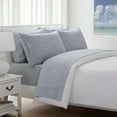 thumbnail image 1 of VCNY Home 6-Piece Navy/White Striped Polyester Bed Sheet Set, King, 1 of 5
