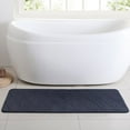 thumbnail image 1 of VCNY Home Amadora Quatrefoil Navy Polyester Bath Runner, 24" x 60", Memory Foam, 1 of 5