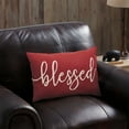 thumbnail image 1 of VCNY Home Blessed 14" x 20" Red Embroidered Cotton Decorative Pillow, 1 of 5