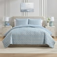thumbnail image 1 of VCNY Home Blue Gingham 2-Piece Adult Microfiber Quilt Set, Twin, 1 of 6