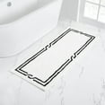 thumbnail image 1 of VCNY Home Border White/Black Cotton Viscose Bath Runner, 24" x 60", 1 of 5