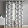 thumbnail image 1 of VCNY Home Caldwell 2-Piece Charcoal Trellis Light-Filtering Polyester Window Curtain Set, 38" x 84", 1 of 5