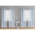 thumbnail image 1 of VCNY Home Capri 4-Piece Diamond Grommet Sheer Curtain Panel Set, White/Grey, 38" x 84", 1 of 5