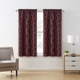 thumbnail image 1 of VCNY Home Carmen 2-Piece Burgundy Floral Rod Pocket Light-Filtering Curtain Panel Set, 38" x 63", 1 of 5