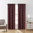 thumbnail image 1 of VCNY Home Carmen 2-Piece Burgundy Floral Rod Pocket Light-Filtering Curtain Panel Set, 38" x 84", 1 of 5