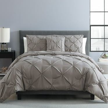 VCNY Home Carmen 4-Piece Grey Solid Comforter Set, King, Adult, Unisex