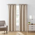 thumbnail image 1 of VCNY Home Carmen Beige Floral Rod Pocket Blackout Curtain Panel, 52" x 84", 1 of 5