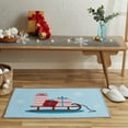 thumbnail image 1 of VCNY Home Christmas Sleigh Light Blue Holiday Adult Indoor Scatter Rug, 20" x 30", 1 of 5