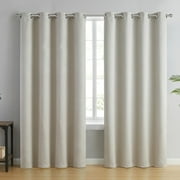 VCNY Home Domino Cream Solid Grommet Blackout Curtain Panel, 55" x 84"