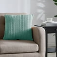 thumbnail image 1 of VCNY Home Dublin 18" x 18" Blue Cable Knit Cotton Decorative Pillow, 1 of 5