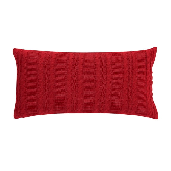 VCNY Home Dublin Cable Knit Rectangular Decorative Pillow