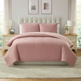 thumbnail image 1 of VCNY Home Embroidered 3-Piece Rose Pick Stitch Microfiber Quilt Set, Full/Queen, 1 of 5