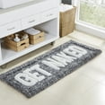 thumbnail image 1 of VCNY Home Get Naked Typography Charcoal Polyester Bath Rug, 24" x 60", 1 of 5