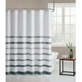 thumbnail image 1 of VCNY Home Gray Stripe Printed Fabric Shower Curtain, 72" x 72", 1 of 1