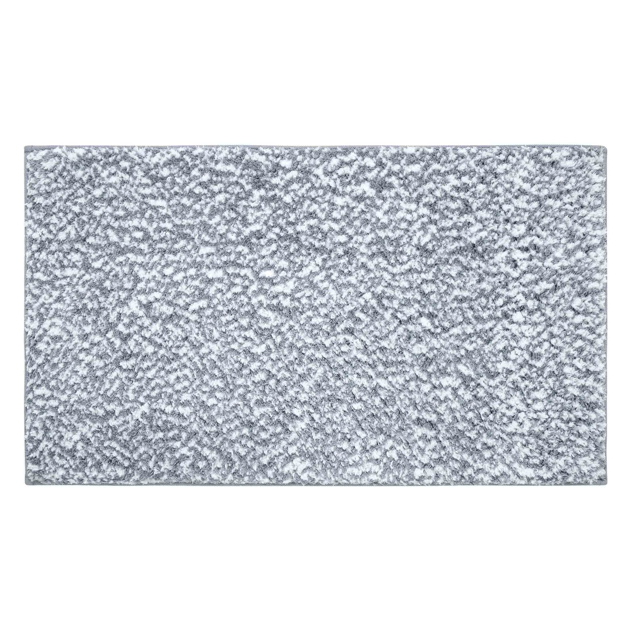 VCNY Home Heathered Grey Memory Foam Bath Rug, 17" x 24"