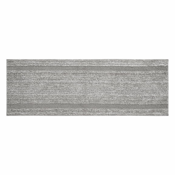 VCNY Home Heathered Hotel Gray Microfiber Bath Rug Runner, 20" x 60"