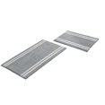 thumbnail image 1 of VCNY Home Hotel Grey/White Striped Polyester Bath Rug Set, 2-Piece, 1 of 5