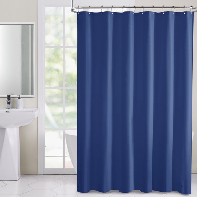 VCNY Home Hotel Style Navy Blue Heavy Duty PEVA Shower Liner, 72" x 72