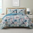 thumbnail image 1 of VCNY Home Ivory Coast 3-Piece Blue/Green Abstract Reversible Quilt Set, King, Adult, Unisex, 1 of 5