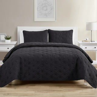 Home Soft Things 4 Piece Tatami Quilted Faux Fur Bedspread - Grey -  Oversize King (120 x 120) 