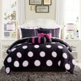 thumbnail image 1 of VCNY Home Kids' Sophie 8-Piece Black/Pink Polka Dot Polyester Bed in a Bag, Twin, Girls, 1 of 7