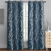 VCNY Home Kingdom Blue Branch Grommet Blackout Curtain, 40" x 84"