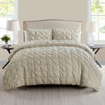 thumbnail image 1 of VCNY Home Madison 3-Piece Taupe Pintuck Polyester Duvet Cover Set, King, 1 of 4