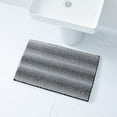 thumbnail image 1 of VCNY Home Memory Foam Noodle Black Heathered Stripe Polyester Bath Rug, 20" x 30", 1 of 5