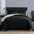 thumbnail image 1 of VCNY Home Micromink 3-Piece Black Solid Color Comforter Set, King, 1 of 5