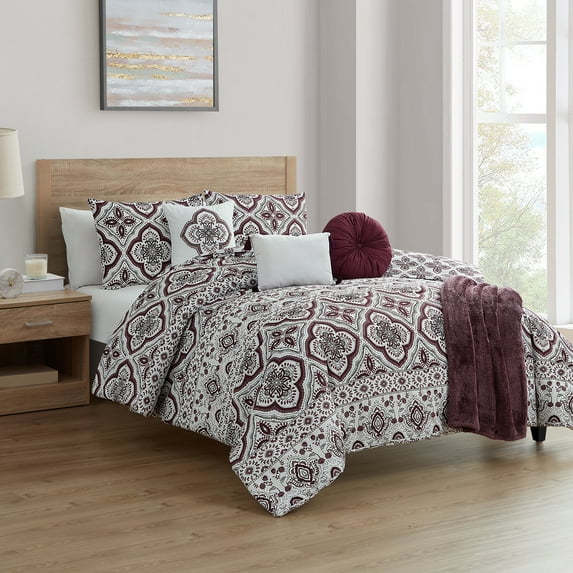 VCNY Home Modern 7 Piece Comforter Sets, Full/Queen