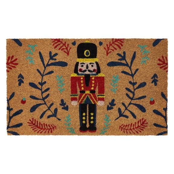 VCNY Home Multi Nutcracker Holiday Outdoor Coir Doormat, 18" x 30"