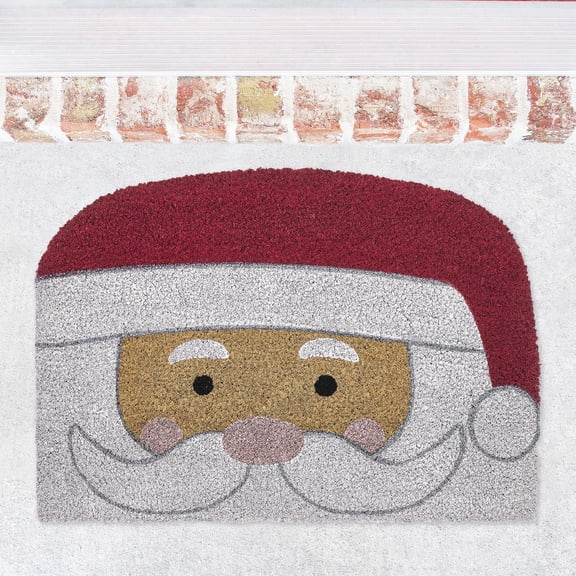 VCNY Home Multi Santa Christmas Outdoor Coir Doormat, 17" x 24
