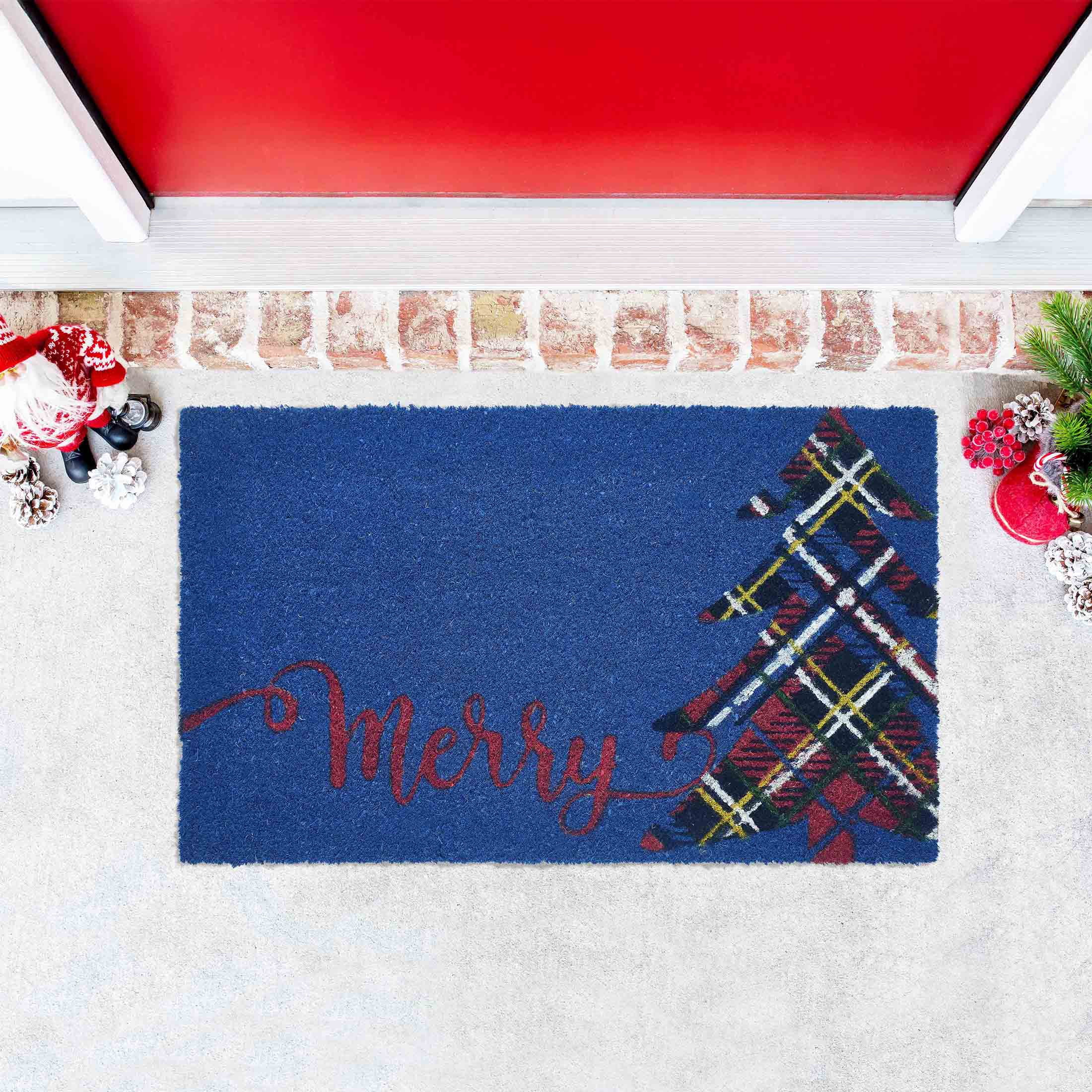 VCNY Home Multicolor Merry Outdoor Coir Doormat, 18" x 30"