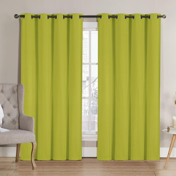 VCNY Home Neil Green Solid Grommet Blackout Curtain Panel, 52" x 90"