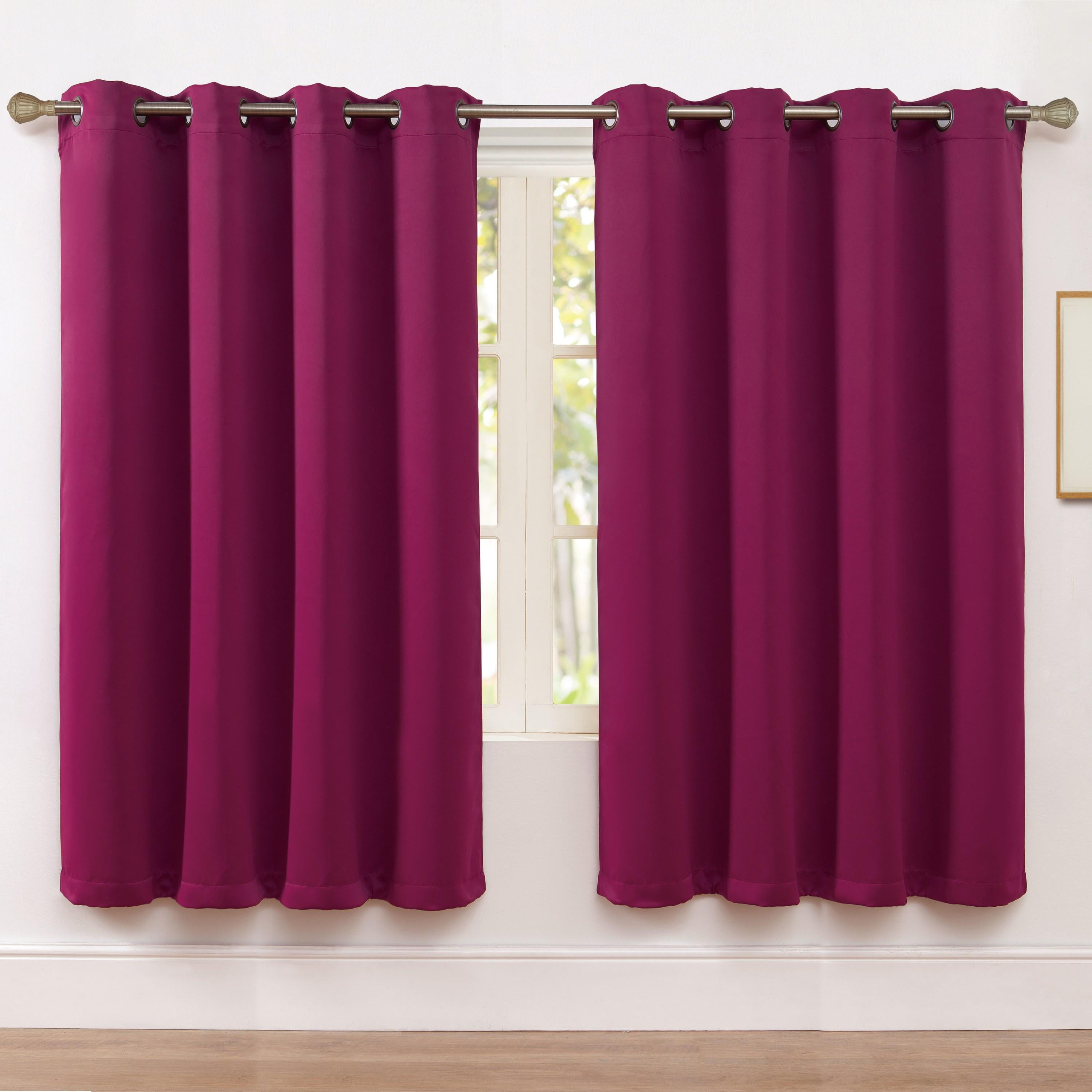 VCNY Home Neil Pink Solid Grommet Blackout Curtain Panel, 52" x 63"
