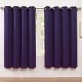 thumbnail image 1 of VCNY Home Neil Purple Solid Grommet Blackout Curtain Panel, 52" x 63", 1 of 5