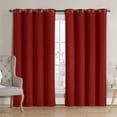 thumbnail image 1 of VCNY Home Neil Red Solid Grommet Blackout Curtain Panel, 52" x 84", 1 of 5