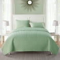 thumbnail image 1 of VCNY Home Nina 3-Piece Green Geometric Quilt Set, King, Adult, Unisex, 1 of 5